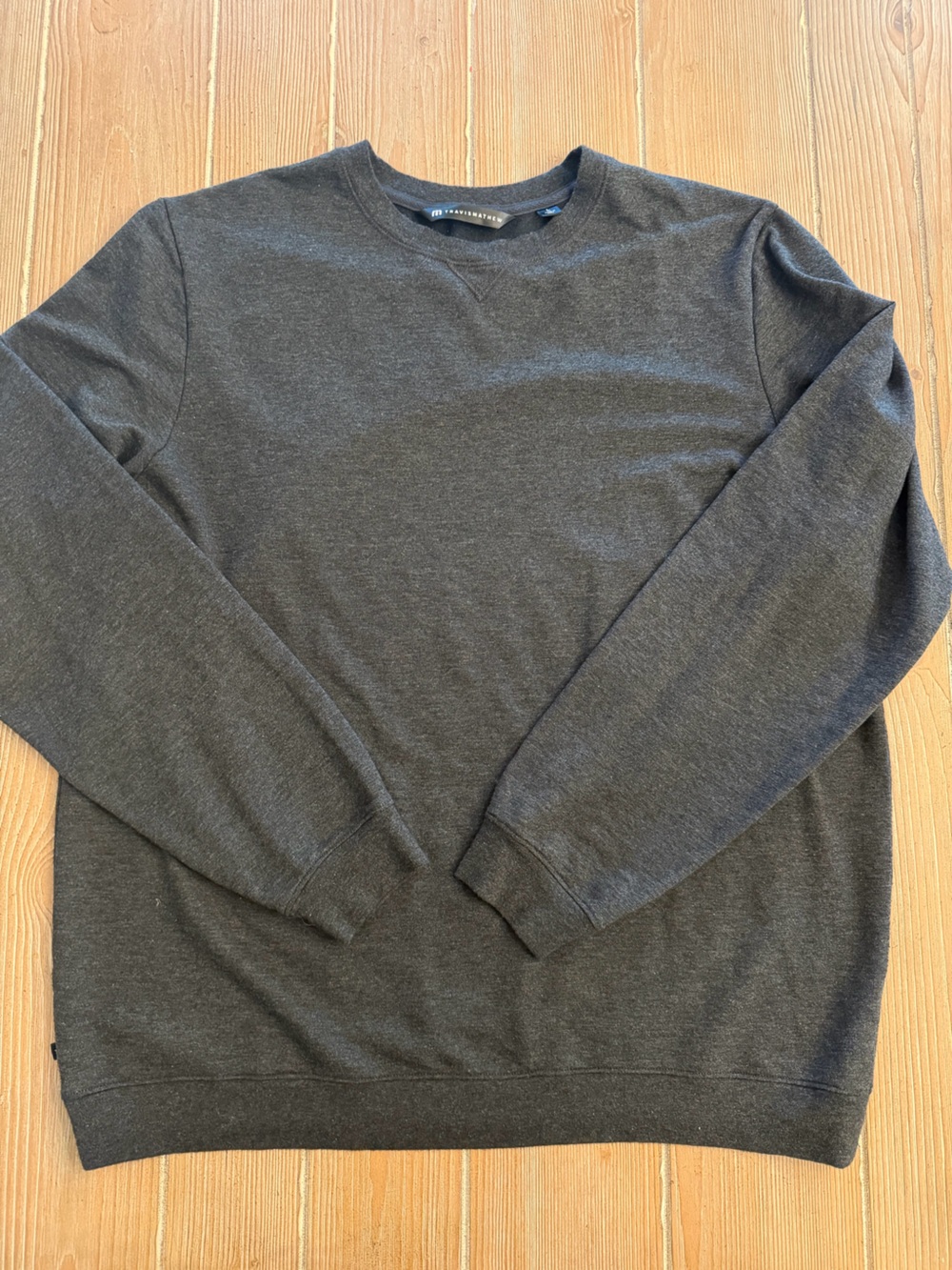 Travis Mathew Men's Dark Charcoal Crewneck Sweater